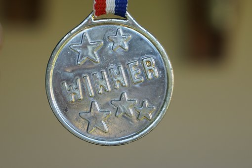 A winner medallion.